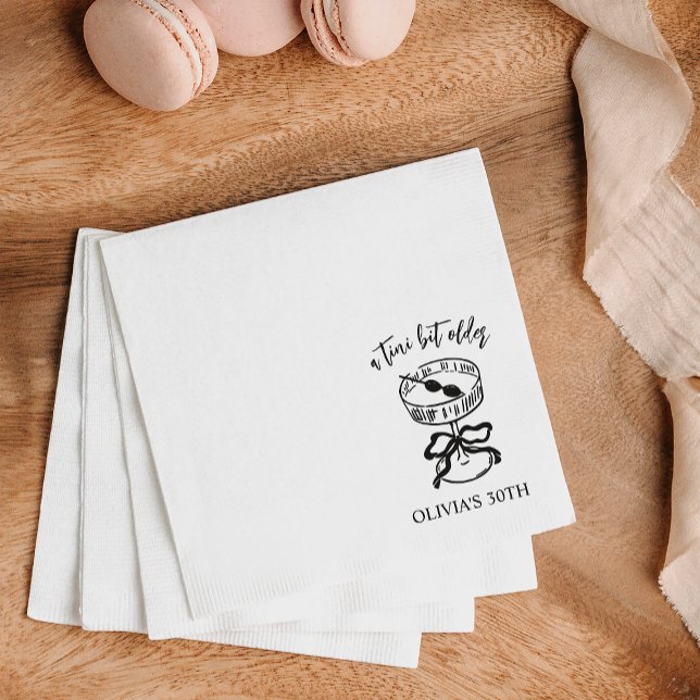 A Tini Bit Older Martini Themed Birthday Party Napkins (Creator Uploaded)