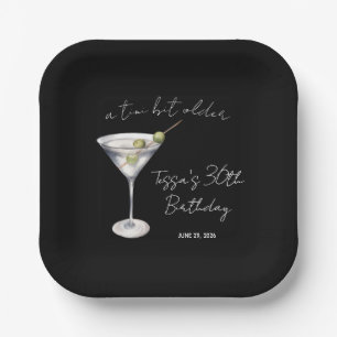 A Tini Bit Older, Martini Themed Birthday Party Paper Plates