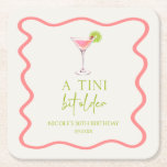 A Tini Bit Older Pink Cosmo Martini Birthday Party Square Paper Coaster<br><div class="desc">These are A Tini Bit Older Pink Cosmo Martini Birthday Party Coasters!</div>