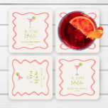 A Tini Bit Older Pink Cosmo Martini Birthday Party Square Paper Coaster<br><div class="desc">These are A Tini Bit Older Pink Cosmo Martini Birthday Party Coasters!</div>