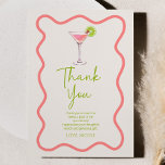 A Tini Bit Older Pink Cosmo Martini Birthday Party Thank You Card<br><div class="desc">This is a A Tini Bit Older Pink Cosmo Martini Birthday Party Thank You Card!</div>