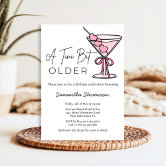 35th Spark Pink gold Agate Birthday Women Party Invitation