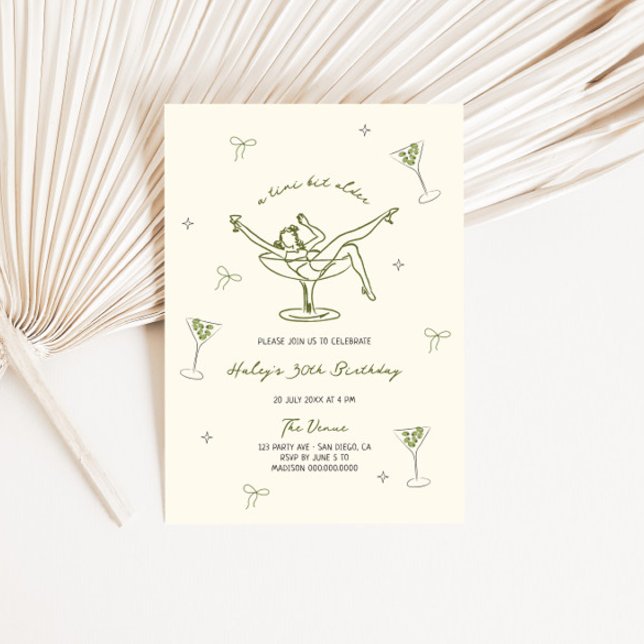 A Tini Bit Older Quirky Hand Drawn Birthday Invitation (Creator Uploaded)