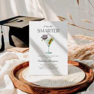 A Tini Bit Smarter Martini Glass Graduation Invitation