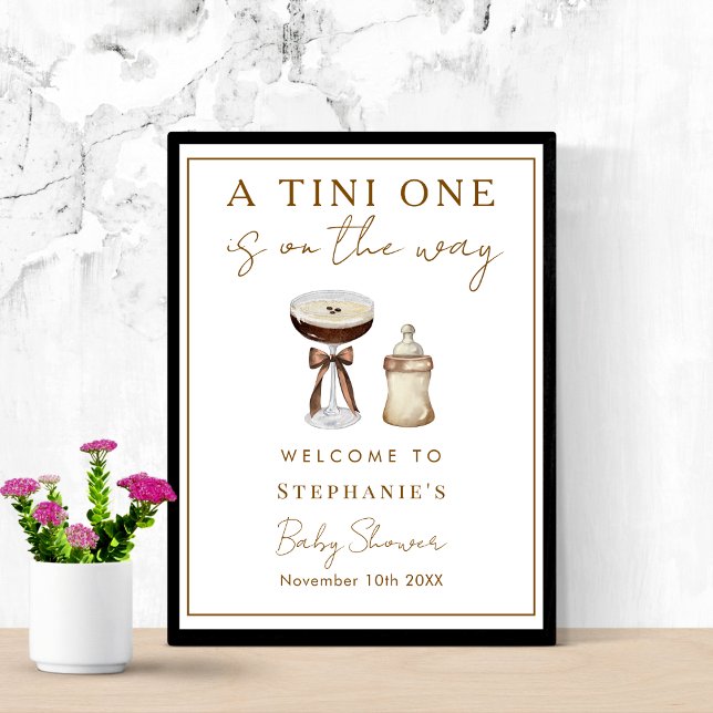 A Tini Espresso Martini Baby Shower Welcome Sign (Creator Uploaded)