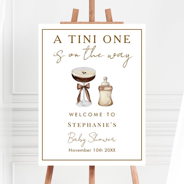 A Tini Espresso Martini Baby Shower Welcome Sign (Creator Uploaded)