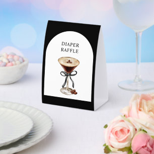 A Tini On is on the Way Baby Shower Paper Table Tent
