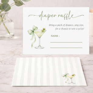 A Tini One Baby Shower Game Diaper Raffle  Enclosure Card