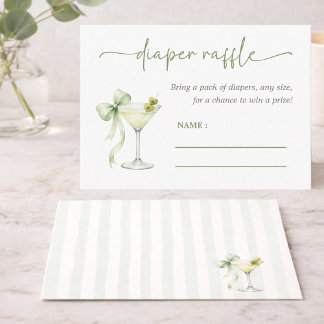 A Tini One Baby Shower Game Diaper Raffle  Enclosure Card