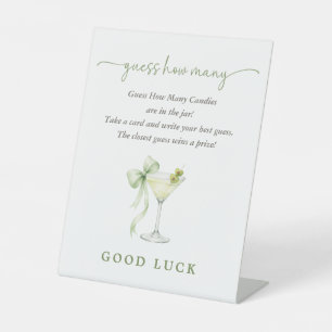 A Tini One Baby Shower Guess How Many Party Game Pedestal Sign