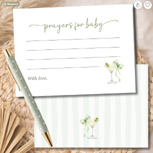 A Tini One Chic Baby Shower Prayers For Baby Enclosure Card