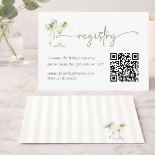 A Tini One Elegant Baby Shower QR Code Registry  Enclosure Card