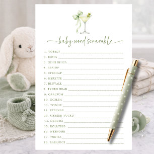 A Tini One Elegant Shower Baby Word Scramble Game