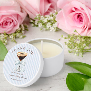 A tini One Espresso Martini Baby Shower Gift Mini Candle Favors