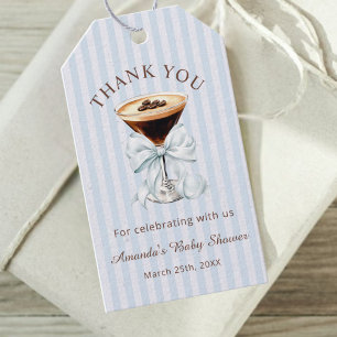 A tini One Espresso Martini Baby Shower  Gift Tags
