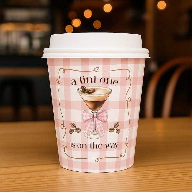 A Tini One Espresso Martini Pink Bow Baby Shower Paper Cups (A Tini One Espresso Martini Pink Bow Baby Shower Paper Cups)