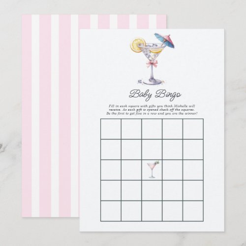 A Tini One Is on the Way Baby Bingo Game Invitation