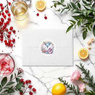 A Tini One Is On The Way Baby Shower Classic Round Sticker