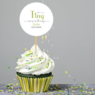 A tini one is on the way Baby Shower Classic Round Sticker