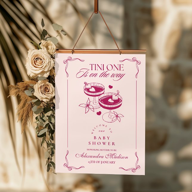 A Tini One Is On The Way Baby Shower Foam Board (Creator Uploaded)