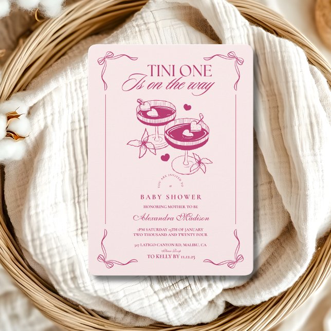 A Tini One Is On The Way Baby Shower Invitation (Creator Uploaded)