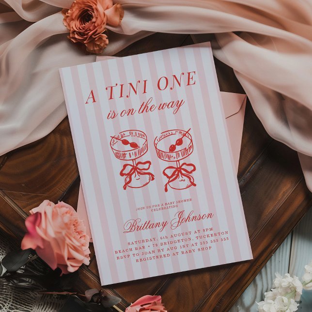 A Tini One Is On The Way Baby Shower Invitation (Creator Uploaded)