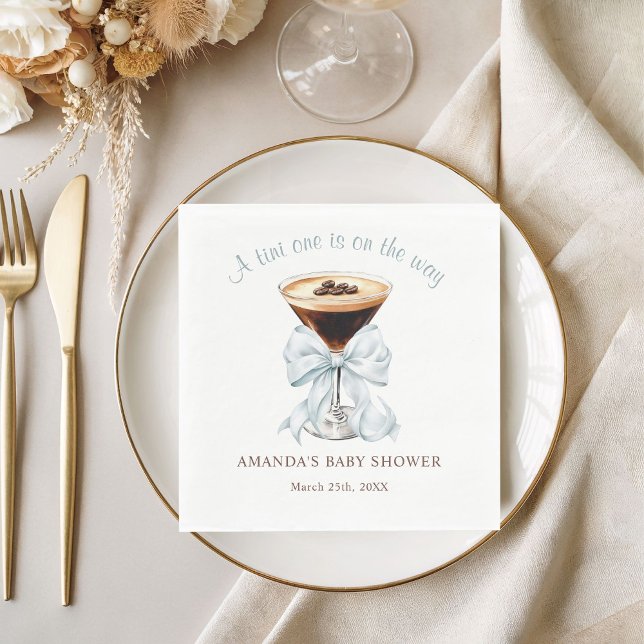 A tini One is on the Way Baby Shower  Napkins (A tini one is on the way baby shower napkin)