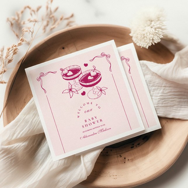 A Tini One Is On The Way Baby Shower Napkins (Creator Uploaded)