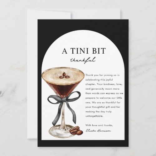 A Tini One is on the Way Baby Shower Thank You 