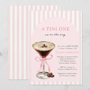 A Tini One Is on the Way Girl Baby Shower Invitation