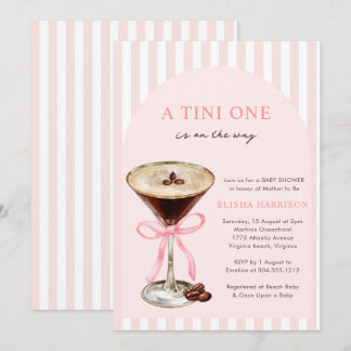 A Tini One Is on the Way Girl Baby Shower Invitation