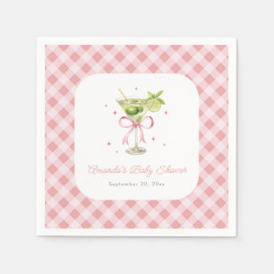 A Tini One is on the way Martini Girl Baby Shower Napkins