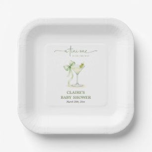 A Tini One Martini Baby Shower Elegant Paper Plates