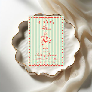 A Tini One Martini Baby Shower Invitation