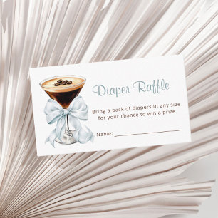 A Tini One Martini Diaper Raffle Baby Shower Enclosure Card