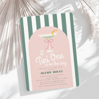 A Tini One Martini Pink Ribbon Girl Baby Shower