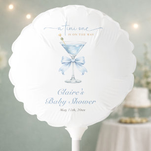 A Tini One Martini Theme Blue Boy Baby Shower Balloon
