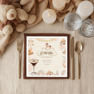 A Tini One On The Way Espresso Martini Baby Shower Napkins