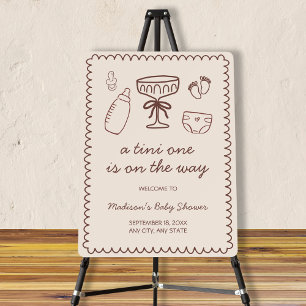 A Tini One On The Way Martini Baby Shower Welcome  Foam Board