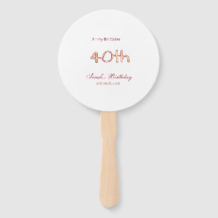 a tiny bit older 40th birthday yellow maron bold n hand fan