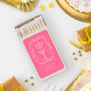 A Tiny Bit Older Martini Pink Birthday Party Matchboxes