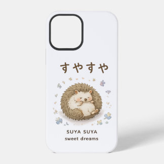 A tiny hedgehog enjoying a peaceful nap iPhone 12 pro case