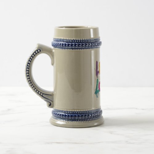 A tiny mark in writing or printing beer stein