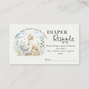 A Tiny Silly Goose is on the Loose Baby Shower Enclosure Card