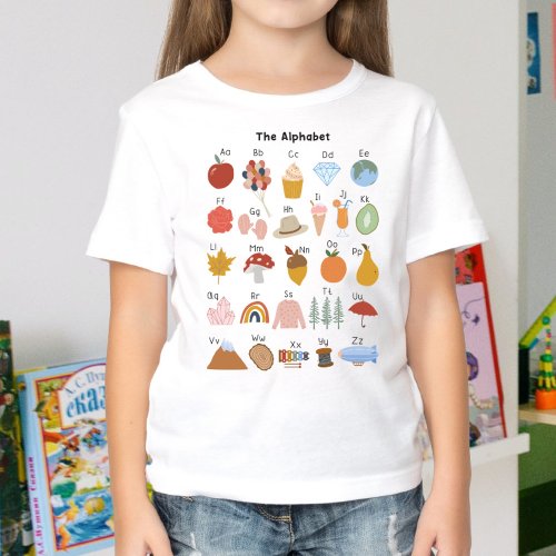 A to Z Alphabet Kids T_Shirt