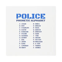 A to Z Alphabet - Police Phonetic Alphabet