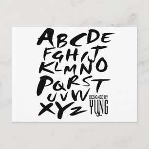A to Z Alphabetic Letters Postcard