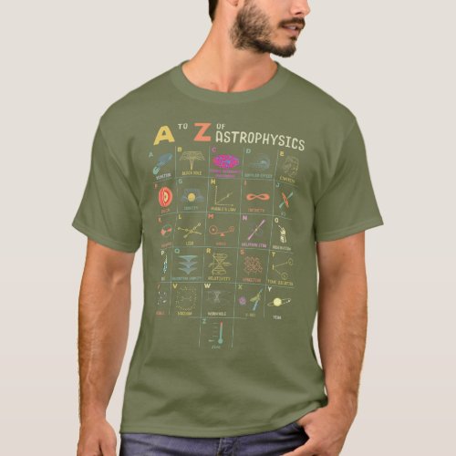 A To Z Astrophysics Funny Space Objects Science T_Shirt