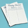 A to Z Baby Items Nautical Baby Shower Game Flyer