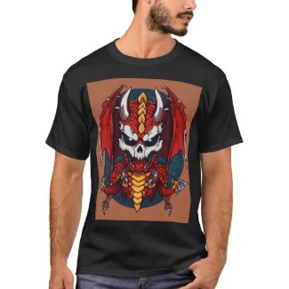 A TO Z design for outfit with Fierce Dragon Skull T-Shirt